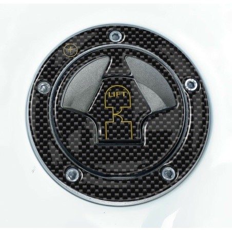 ADESIVO GEL 3D CARBONIO ORO PROTEZIONE TAPPO SERBATOIO compatibile MOTO KAWASAKI